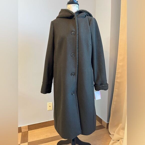 Kate Spade Wool Blend Coat with hood - Picture 1 of 15
